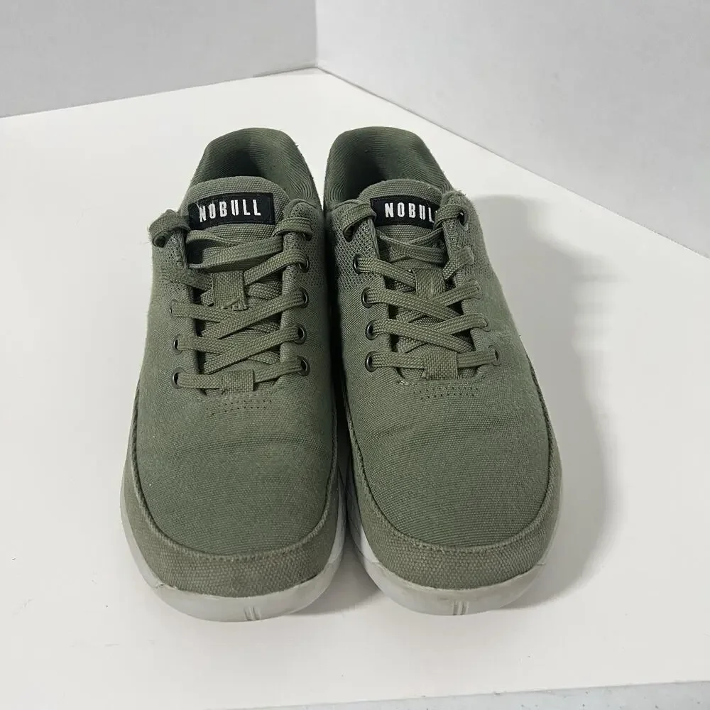 Nobull Canvas Trainer Shoes Men’s sz 9 Moss Green Sneakers Women 10.5